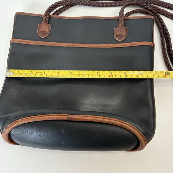 Brighton Black & Brown Croc Embossed Shoulder Bag Bucket Handbag Leather 90’s - Picture 9 of 12